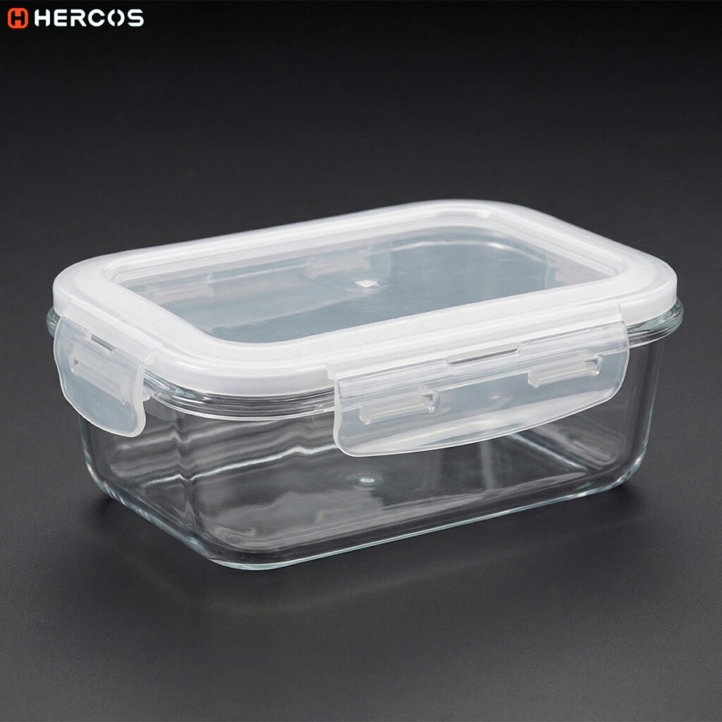 HS009 – POTE DE VIDRO COM TAMPA 370ML – HERCOS