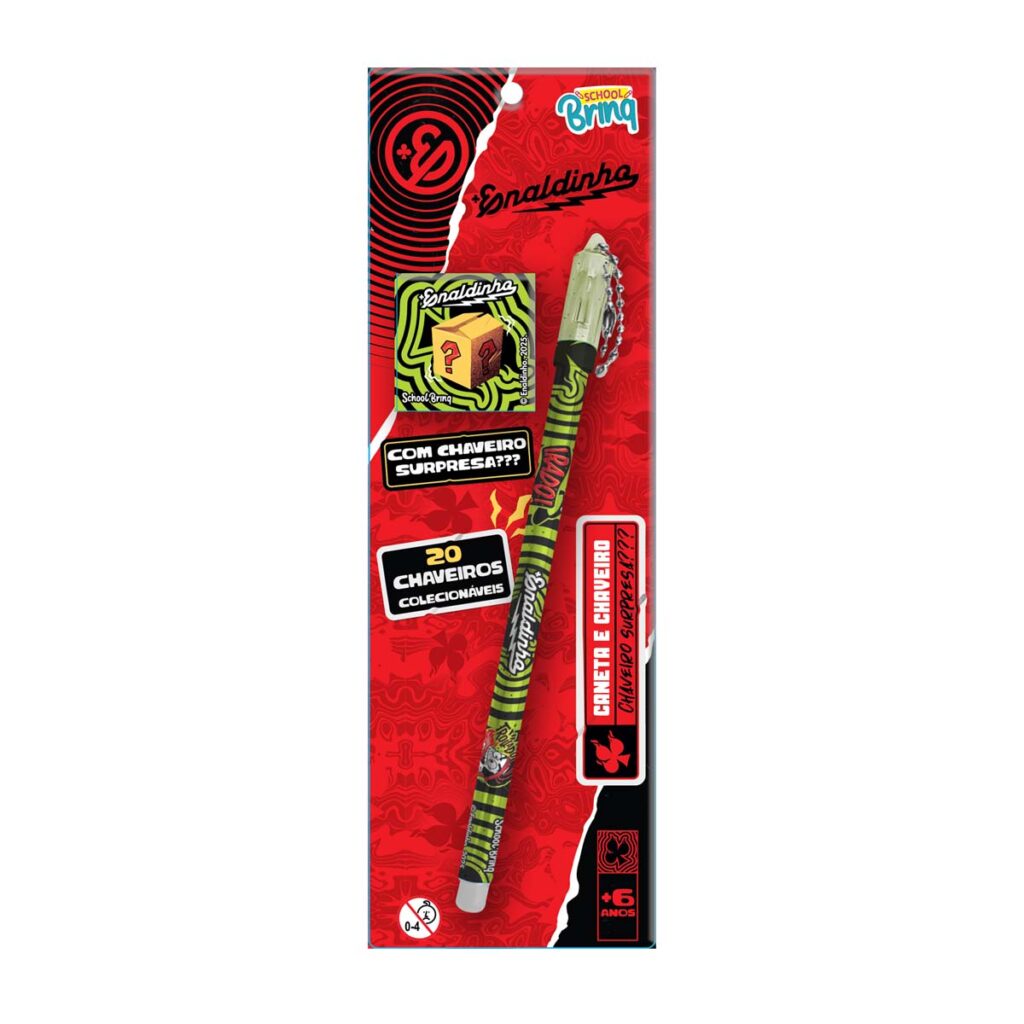 SCB-ED01 – SCHOOLBRINQ – CANETA GEL CHAVEIRO SURPRESA ENALDINHO – IMEDIATO