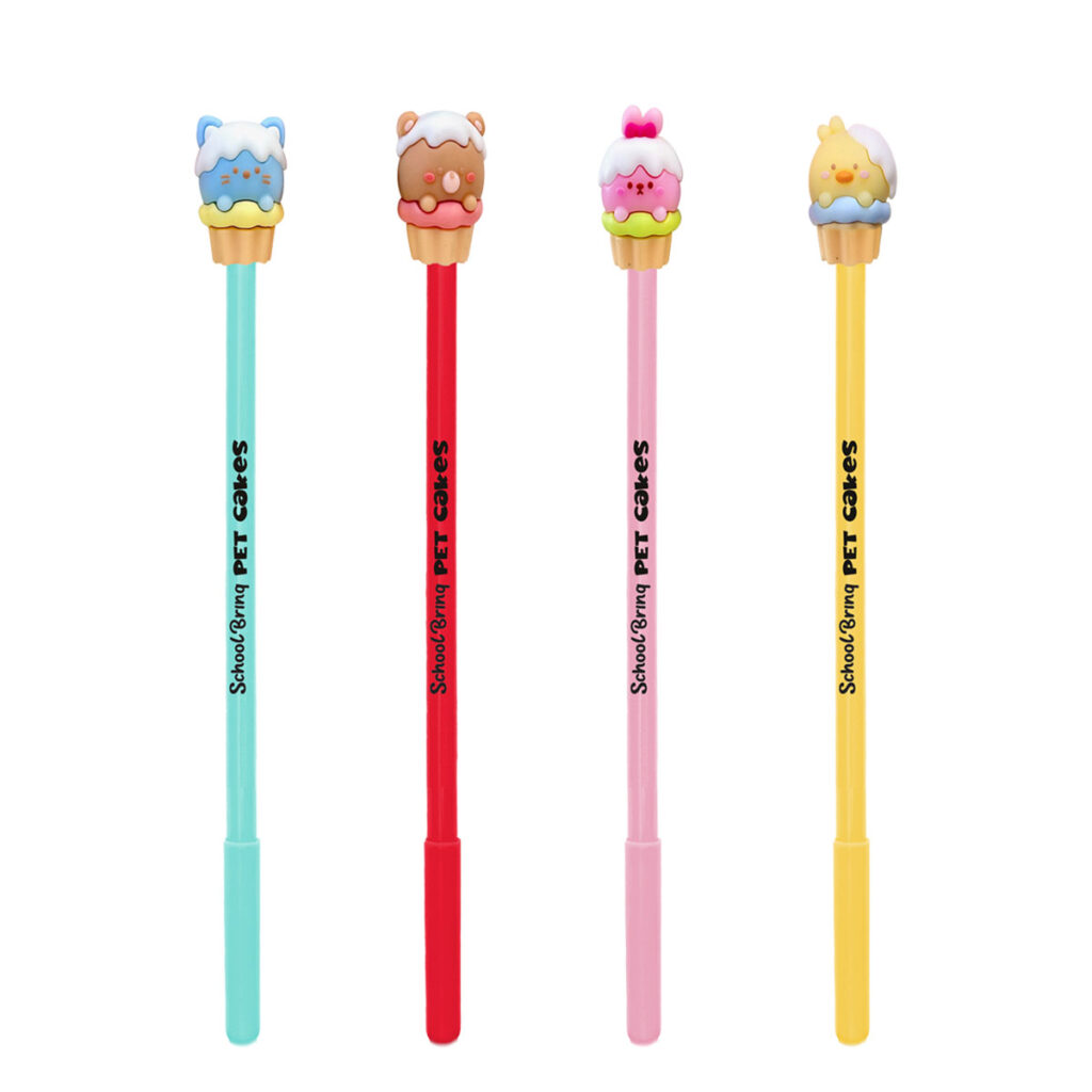 SCB200 – SCHOOLBRINQ – CANETA GEL PET CAKES COM AROMA DE BAUNILHA – BLISTER – IMEDIATO