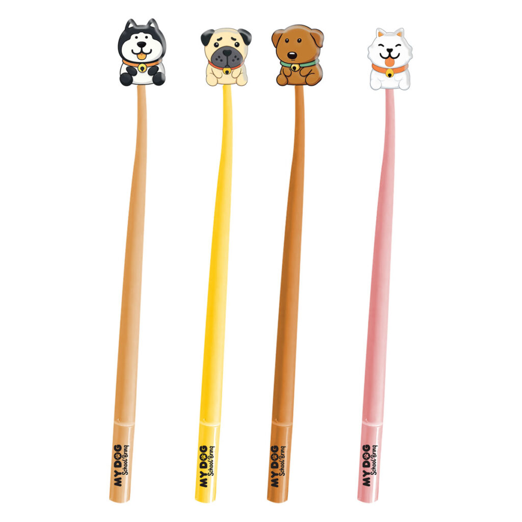 SCB208 – SCHOOLBRINQ – CANETA GEL EM SILICONE MY DOG COLECIONÁVEL – IMEDIATO