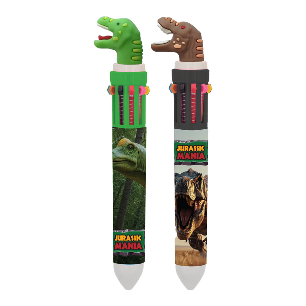 SCB226 – SCHOOLBRINQ – CANETAL GEL 10 EM 1 DINOSSAURO DINOMANIA – BLISTER – IMEDIATO