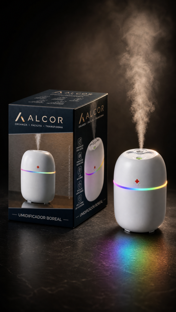 DIF-150-01 – MINI DIFUSOR AROMATIZADOR USB 150ML LED – BOREAL