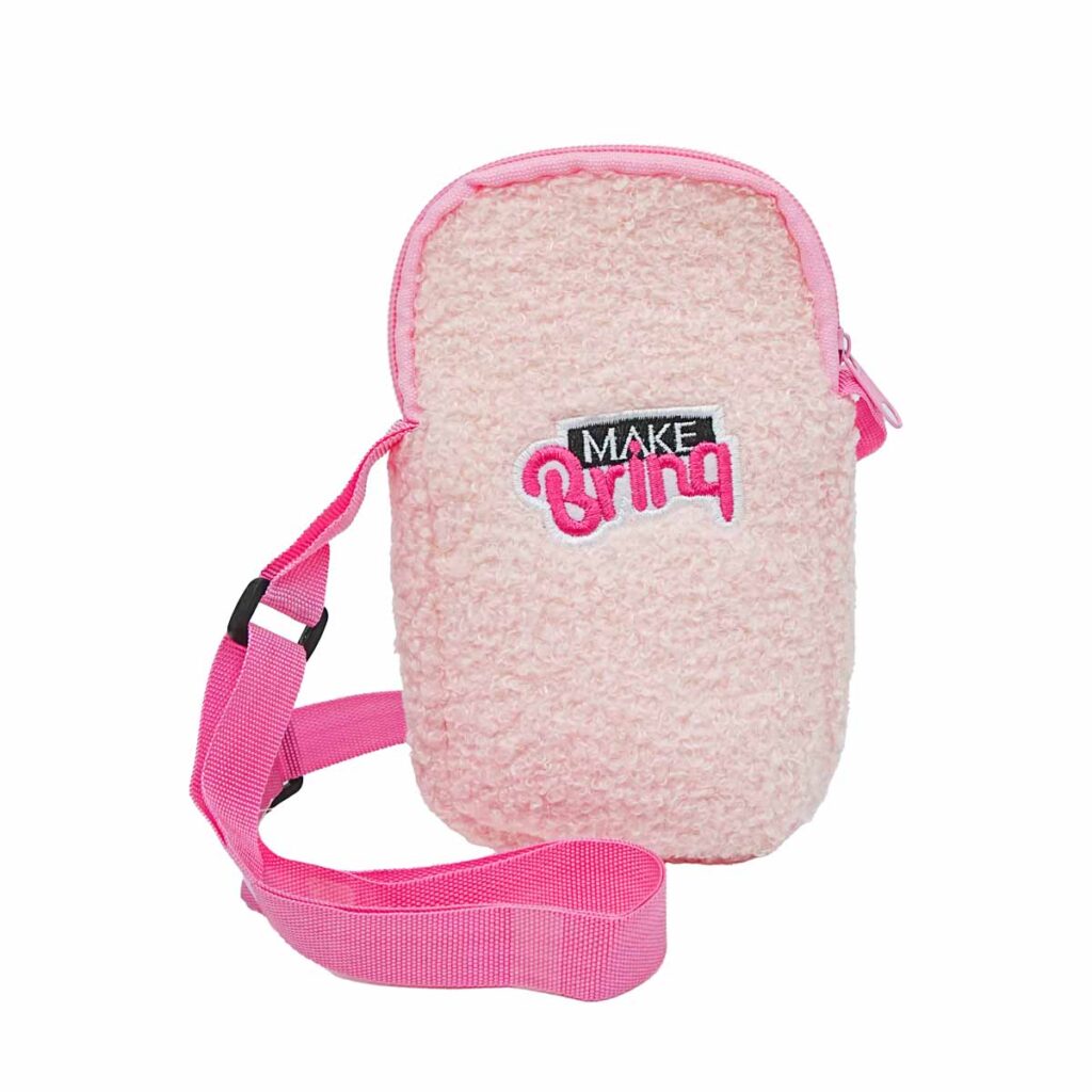 MK105 – MAKEBRINQ STYLE CASUAL – BOLSA PLUSH CROSSBODY COM GLOSS LABIAL